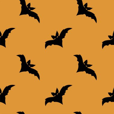 Cadılar Bayramı oyma jak ı ile dikişsiz desen siyah arka plan üzerinde siluetler yüzleri. Not defteri dijital kağıt, tekstil baskı, sayfa dolgu için kullanılabilir. Vektör çizimi