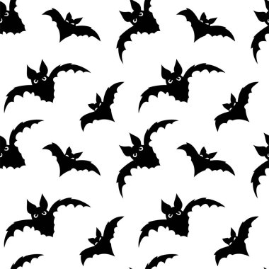 Cadılar Bayramı oyma jak ı ile dikişsiz desen siyah arka plan üzerinde siluetler yüzleri. Not defteri dijital kağıt, tekstil baskı, sayfa dolgu için kullanılabilir. Vektör çizimi