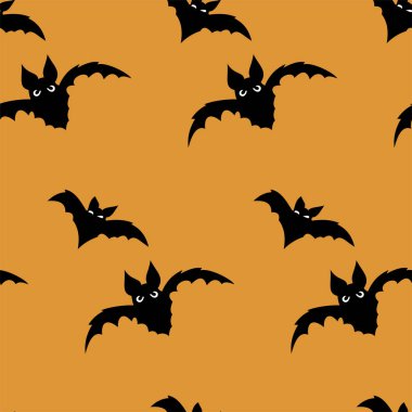 Cadılar Bayramı oyma jak ı ile dikişsiz desen siyah arka plan üzerinde siluetler yüzleri. Not defteri dijital kağıt, tekstil baskı, sayfa dolgu için kullanılabilir. Vektör çizimi