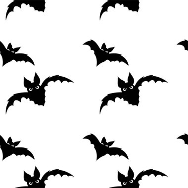 Cadılar Bayramı oyma jak ı ile dikişsiz desen siyah arka plan üzerinde siluetler yüzleri. Not defteri dijital kağıt, tekstil baskı, sayfa dolgu için kullanılabilir. Vektör çizimi