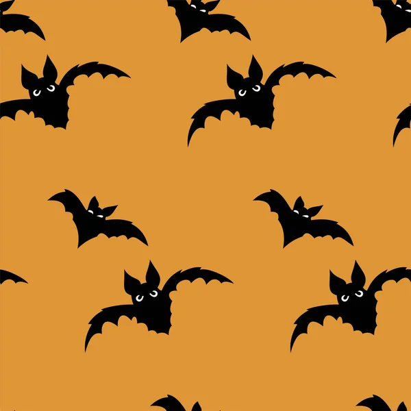 Sömlöst mönster med Halloween snidade Jack ansikten silhuetter på svart bakgrund. Kan användas för scrapbook Digital Paper, textiltryck, sida fyllning. Vektor illustration — Stock vektor