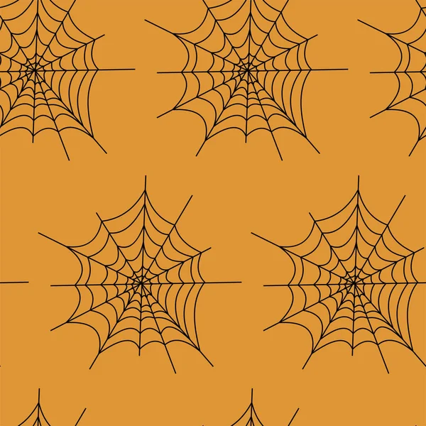 Patrón sin costuras con calabazas de halloween araña web zombie. Puede ser utilizado para scrapbook papel digital, impresión textil, relleno de página. Ilustración vectorial — Archivo Imágenes Vectoriales