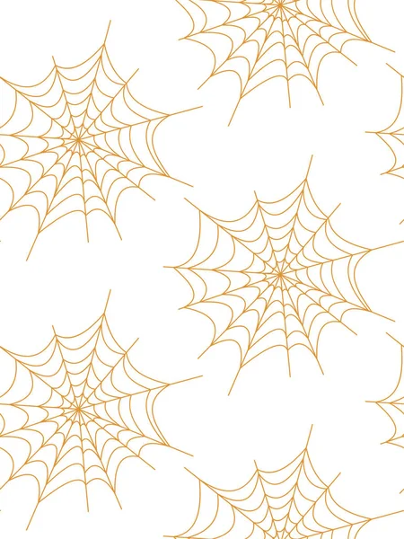 Bezproblémové vzory s Halloweenskou dýní na pavučinu. Lze použít pro digitální papír, textilní tisk, výplň stránek. Vektorová ilustrace — Stockový vektor
