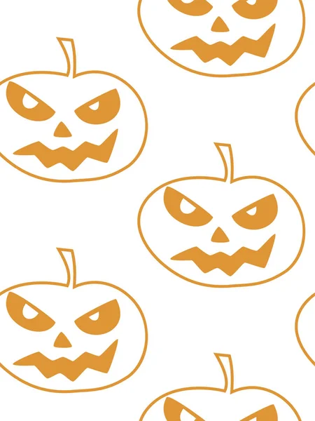 Nahtloses Muster mit Halloween-Kürbissen Spinnennetzzombie. kann für Sammelalbum digitales Papier, Textildruck, Seite füllen verwendet werden. Vektorillustration — Stockvektor