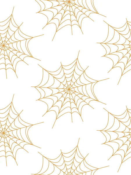 Webnahtloses Vektormuster auf weißem, schwarz-orangefarbenem Hintergrund. Halloween-Textur. — Stockvektor
