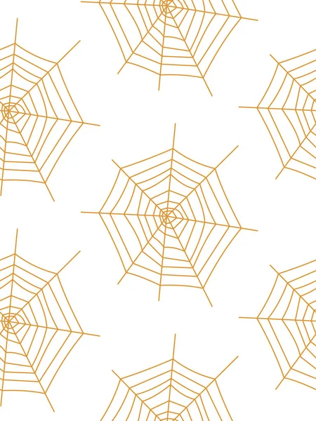 Patrón vectorial sin costura web sobre fondo blanco negro naranja. Textura Halloween . — Archivo Imágenes Vectoriales