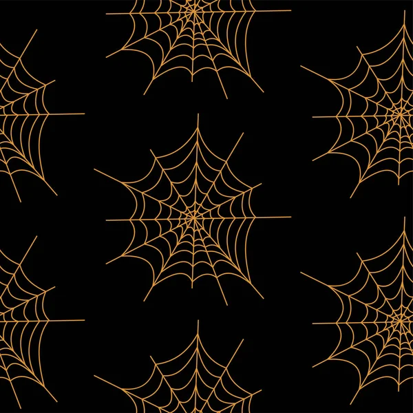 Web bezszwowe wektor wzór na białym tle czarnym pomarańczowym. Halloweenowa tekstura. — Wektor stockowy