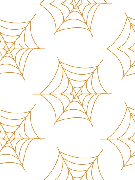 Patrón vectorial sin costura web sobre fondo blanco negro naranja. Textura Halloween . — Archivo Imágenes Vectoriales