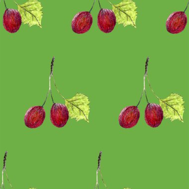 Kırmızı elma, muz, armut, kiraz parlak meyve tam arka planda izole ile suluboya dikişsiz desen. Yaz, hasat, sulu