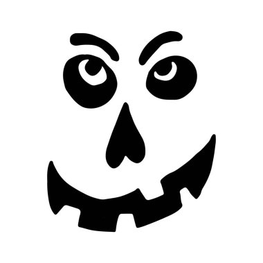 Yarasa, balkabağı, cadı, hayalet, tasarım için korkutucu faceelement ile Büyük Cadılar Bayramı koleksiyonu, vektör illüstrasyon