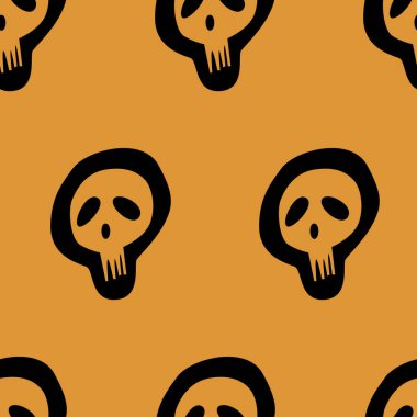 Beyaz kafatası ve beyaz arka planda izole edilmiş çapraz kemikler. Tasarım, ağ, ambalaj kağıdı, kumaş için vektör illüstrasyonu.