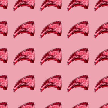 Klasik İngiliz kahvaltı ikonları koleksiyonu. Beacon peynirli jambon ekmek ve soyut retro izole edilmiş el yapımı suluboya çizimi yumurta.