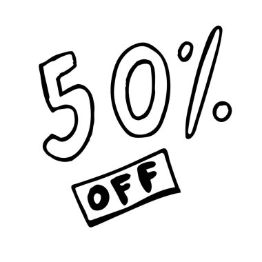 İndirimli el yazısı, el yazısı grunge dokusu ve logo, afişler, etiketler, rozetler, baskılar, posterler, web için hafif arkaplan. Vektör illüstrasyonu.