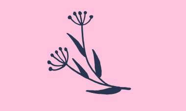 Kır çiçeklerinin el çizimi vektör çizimi