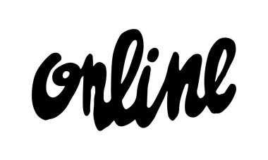 Çevrimiçi hizmetler için el yazısı vektör tipografisi