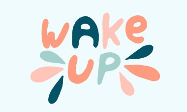 Vektör el yazısı sabah ruh hali ifadesi