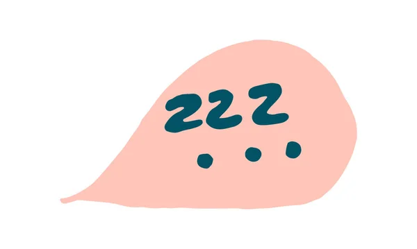 Vector illustratie van spraakbel met zzz tekst — Stockvector