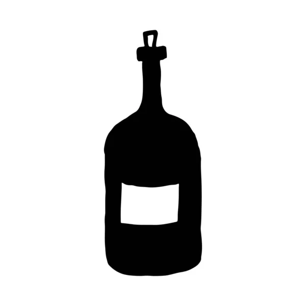 Hand drawn vector illustration of bottle — Stock Vector