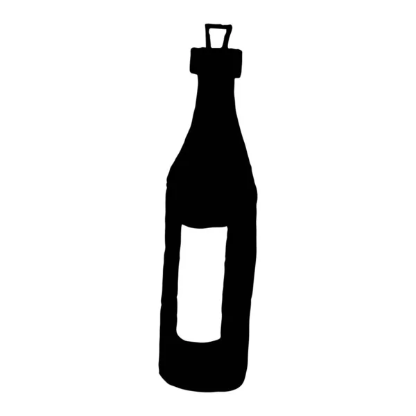 Kézzel húzott vektor illusztrációja palack — Stock Vector