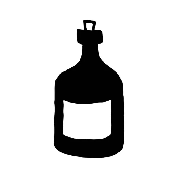 Рука намальована Векторна ілюстрація пляшки — стоковий вектор