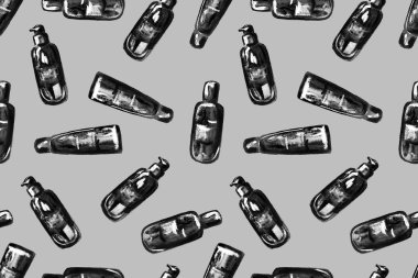 Cilt bakım ürünlerinin el çizimi