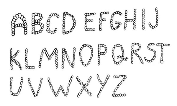 Vector hand drawn alphabet — Stock Vector