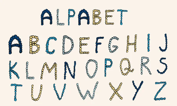 Векторный ручной алфавит — стоковый вектор