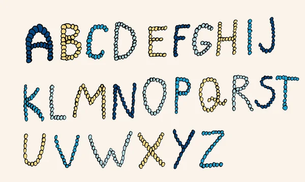 Alphabet vectoriel dessiné à la main — Image vectorielle