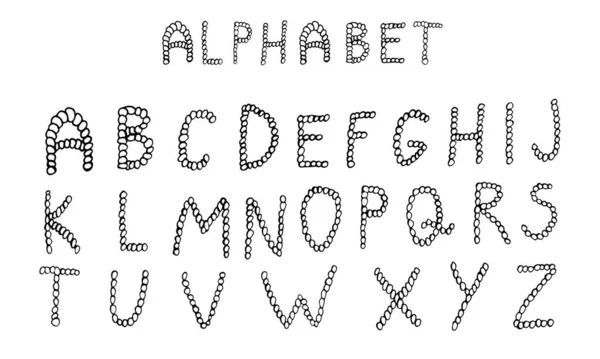 Alphabet vectoriel dessiné à la main — Image vectorielle