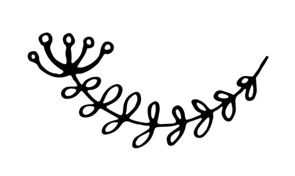Ручна намальована каракулі квітка ілюстрація — стоковий вектор