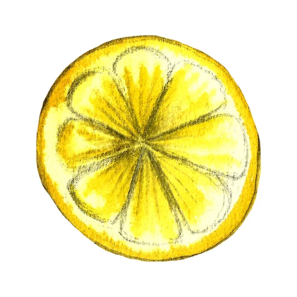 Håndtegnet illustration af citron - Stock-foto