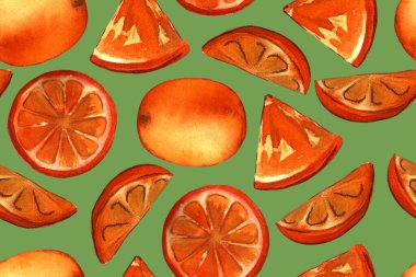 Portakal meyvesinin el çizimi