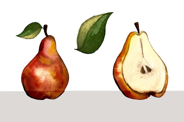 Illustration de poire dessinée à la main — Photo