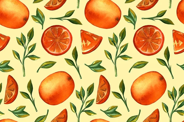 Ilustração desenhada à mão de fruta laranja — Fotografia de Stock
