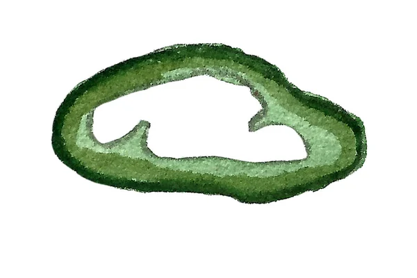 Τσίλι πιπέρι φέτα ακουαρέλα εικονογράφηση — Φωτογραφία Αρχείου
