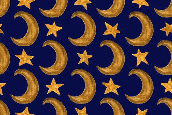 Watercolor illustration of celestial bodies