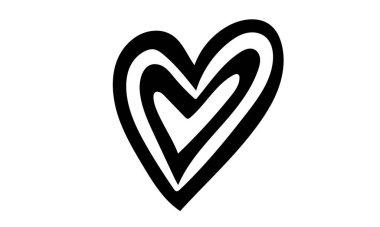 El çizimi vektör kalpleri çizimi