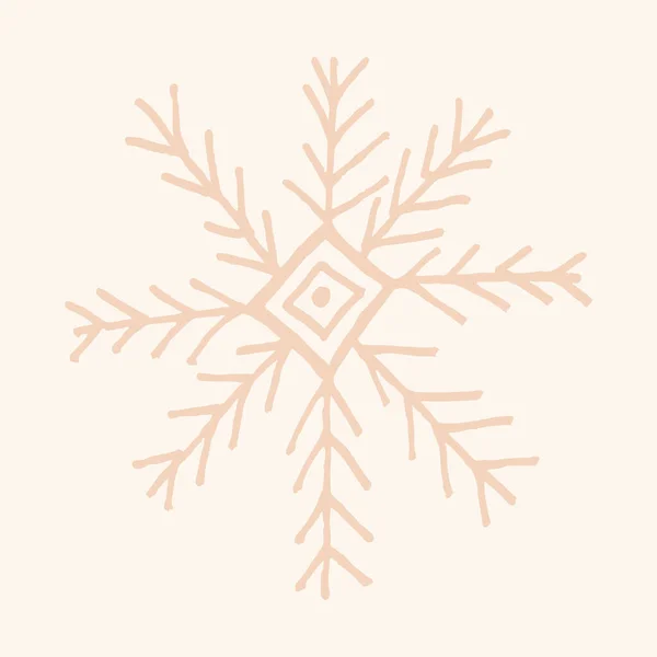 Snowflake simple doodle illusatration — Stock Vector