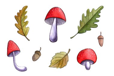 Suluboya sonbahar çizimi.