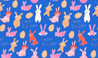 Şirin Paskalya tavşanları çizimi