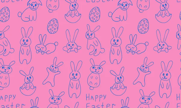 Cute Easter króliczki ilustracja — Wektor stockowy