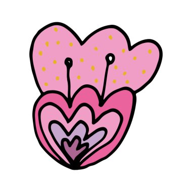 El çizimi çiçek başlığı çizimi