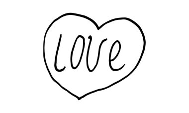 Aşk hakkında el çizimi alıntı