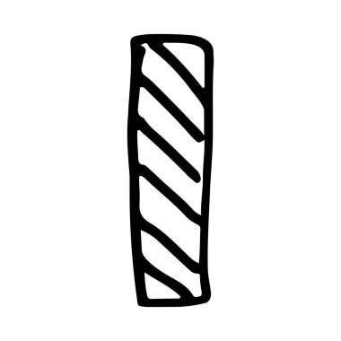 Vektör el çizilmiş harf I