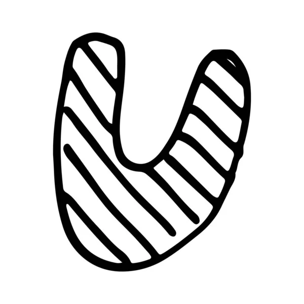 Vector dibujado a mano letra U — Archivo Imágenes Vectoriales