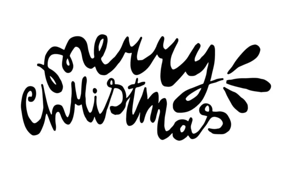 Vector handwritten christmas lettering — Stock Vector