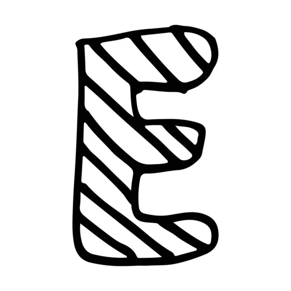 Векторная буква E — стоковый вектор