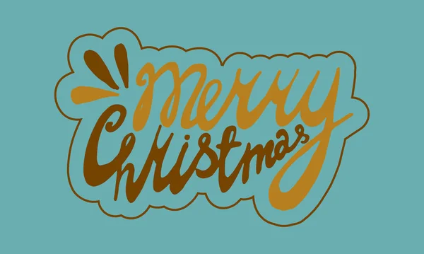 Vector handwritten christmas lettering — Stock Vector