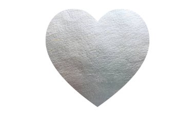 Metalik boyanmış dokusu olan kalp