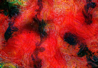 Soyut Renkli Arkaplan Tasarımı. Dinamik şekil şablonu, tebrik kartı geçmişi. Kırmızı arkaplan